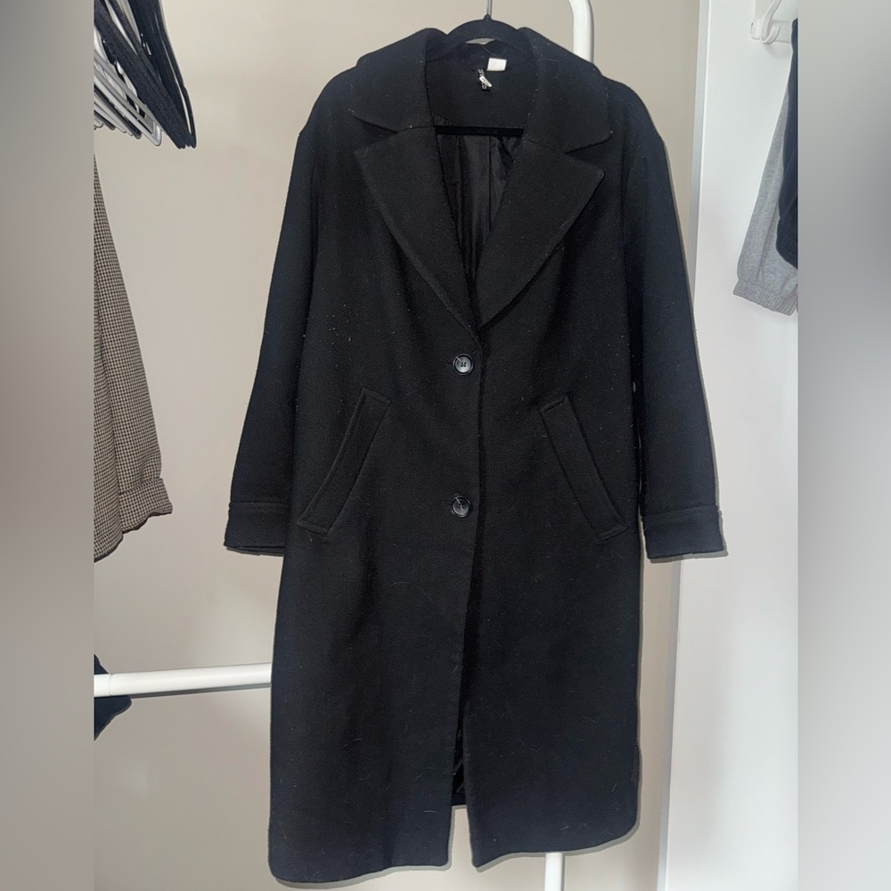 H&M Black Women's Coat, Size S